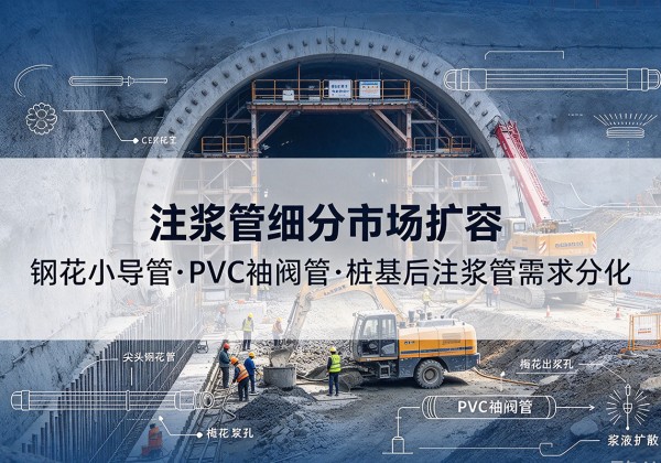 鹤城注浆管细分市场扩容，隧道钢花小导管、PVC 袖阀管、桩基后注浆管需求分化